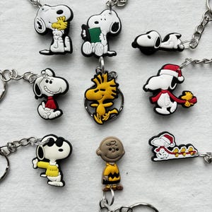 Snoopy Charlie Brown Custom Keyrings/Keychains | cartoon cute emo kids goth fun jake finn 80s 90s