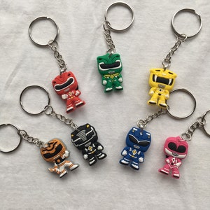 Power Rangers Keyrings/Keychains | cartoon cute emo kids goth fun jake finn minec japan kitsch 90s