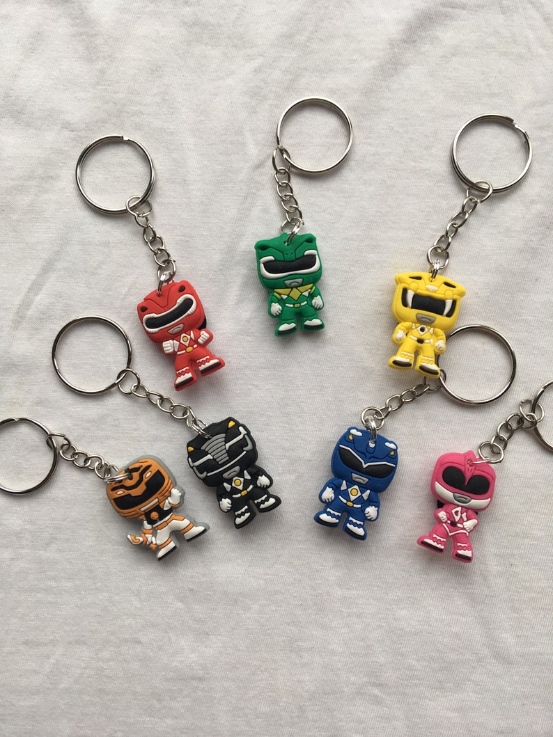 Power Rangers Keyrings/Keychains | cartoon cute emo kids goth fun jake finn minec japan kitsch 90s 