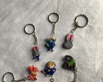 Zootopia Keyrings/keychains | Cartoon Cute Emo Kids Goth Fun Jake