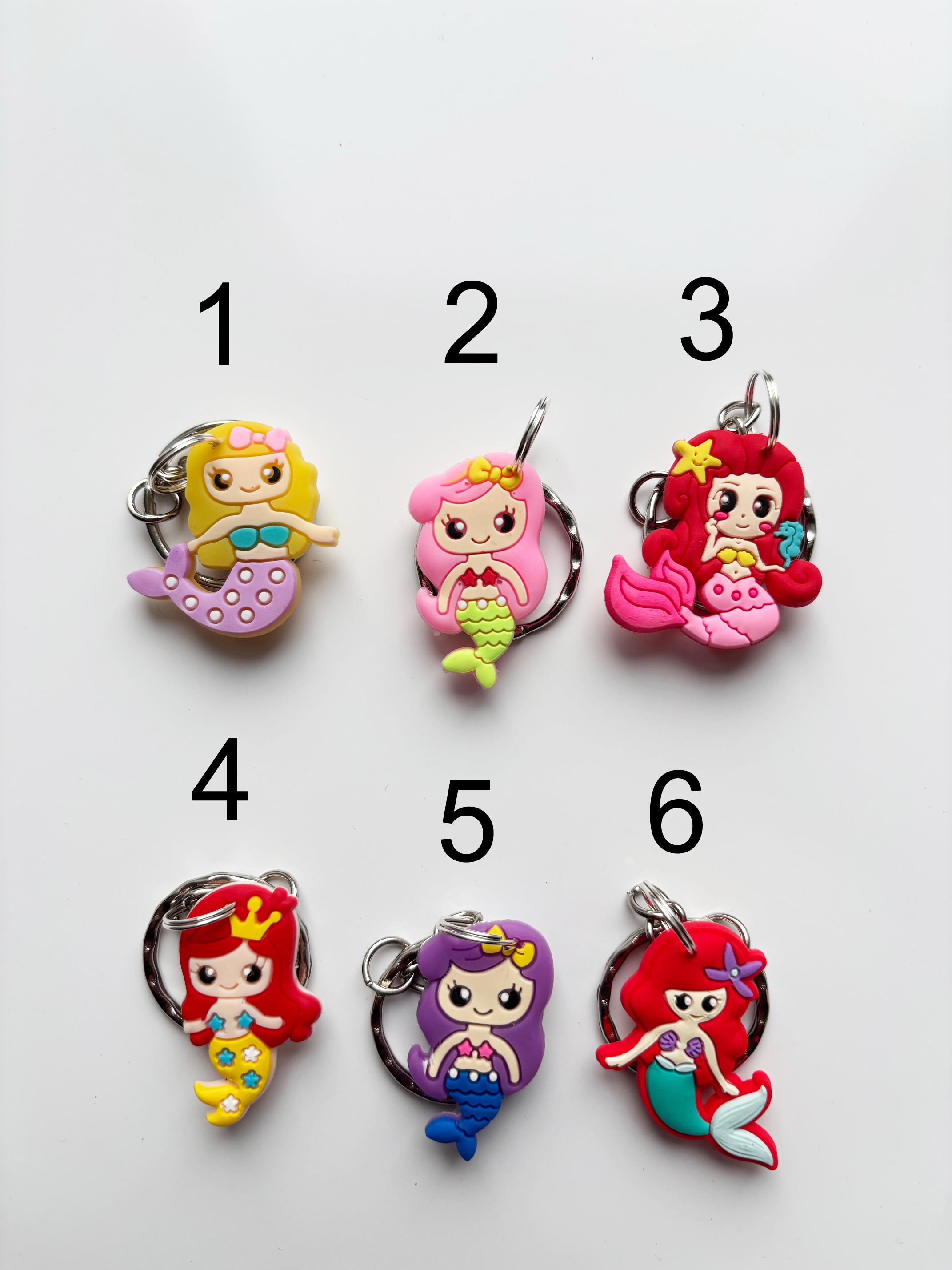 Fun Kids Key Rings Mermaid Keyrings/keychains | Cartoon Cute Emo Kids Goth Fun Seaside ...