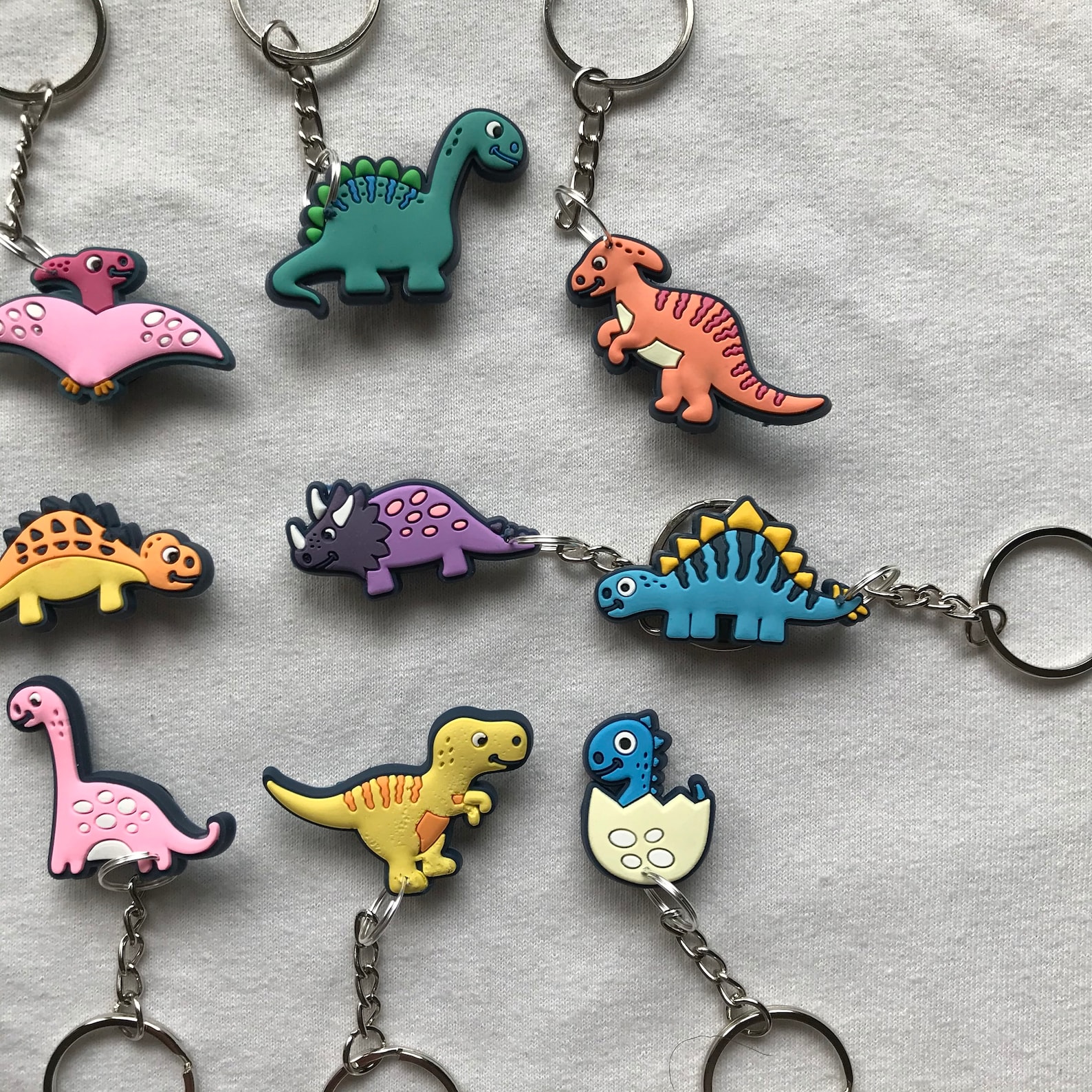 Fun Kids Key Rings Dinosaur Keyrings/keychains | Cartoon Cute Emo Kids Goth Fun Jake Finn ...