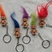 Troll Keyrings/Keychains | emo cute goth hip kitty cat retro 80s 90s fun kids craft fun fashion childhood