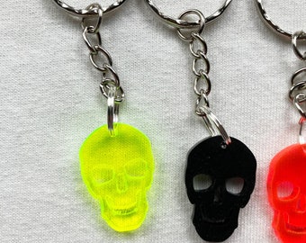 Skull Multicolour Themed Keyrings/keychains | Spooky Skulls Gothic