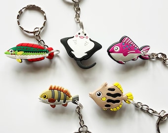 Fish Keyrings / Keychains | Fishing Fisherman Sea