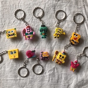 Spongebob Squarepants Keyrings/Keychains | cartoon cute emo kids goth fun jake finn japan kitsch 90s