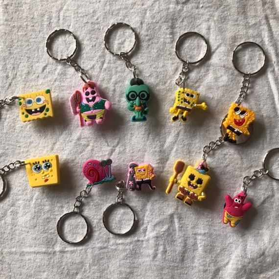 Spongebob Squarepants Keyrings/Keychains | cartoon cute emo kids goth fun  jake finn japan kitsch 90s