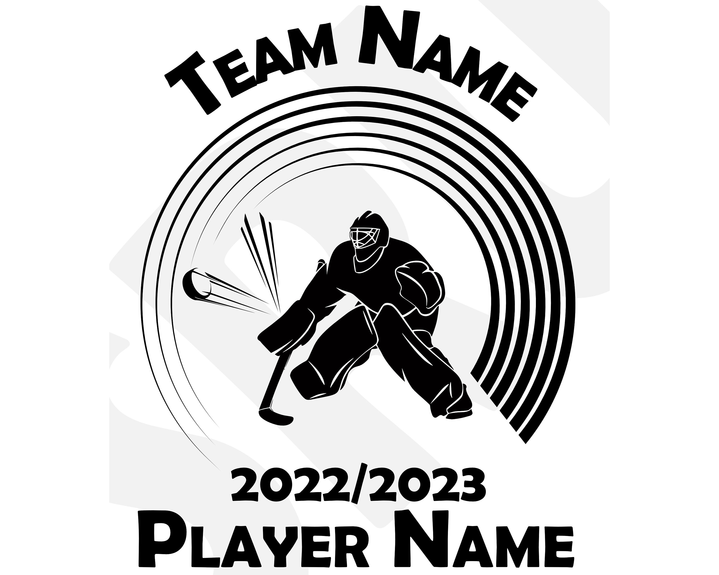 Hockey Goalie SVG Made to Order Hockey Player Gift Sports Cut File T