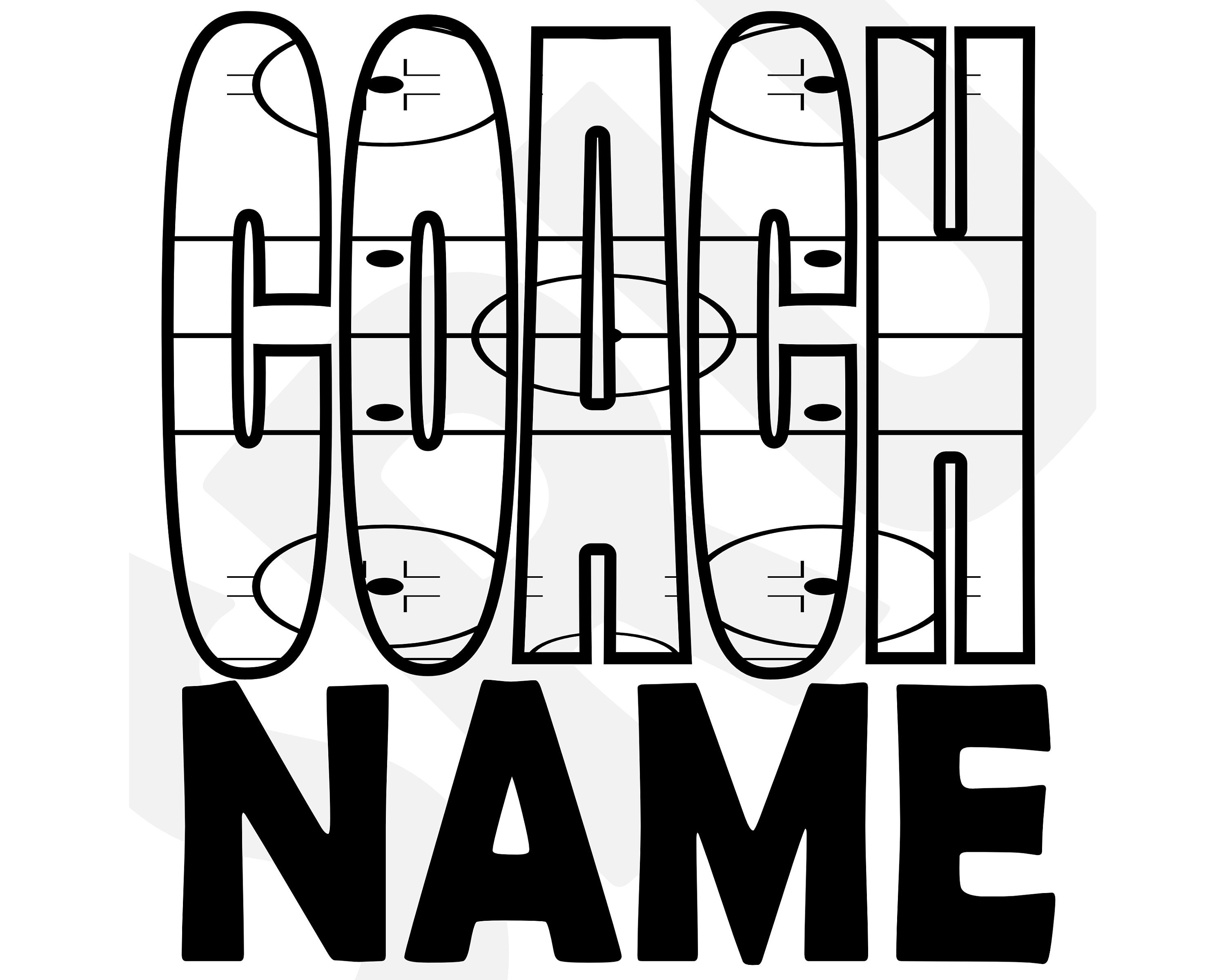 Hockey Coach Name SVG Made to Order Coaching Gift Sports Cut File T