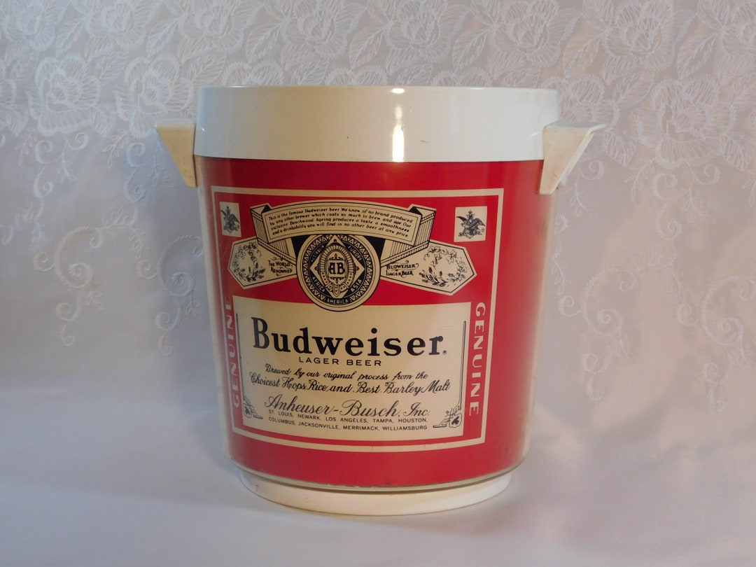 Vintage Budweiser Cooler, Man Cave Decor, Collectible Barware, Ice
