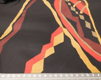Vintage fabric from the 1980s, GORGEOUS print, beautiful lightweight dress fabric, bold striking design