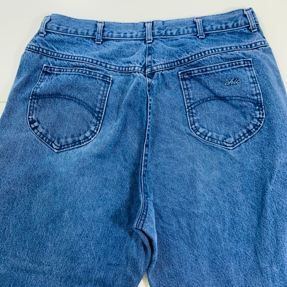 CHIC Denim Blue MOM Jeans High Waist Tapered Legg… - image 6