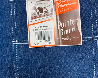 Vintage 80s Pointer Brand Blue Denim 