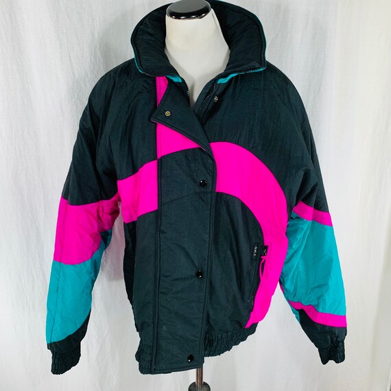 pink color block jacket
