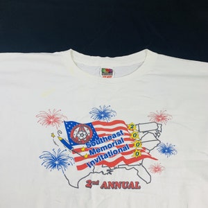 Vtg 2000 Southeast Memorial Invitational Soccer Celebration White T-Shirt Sz XXL