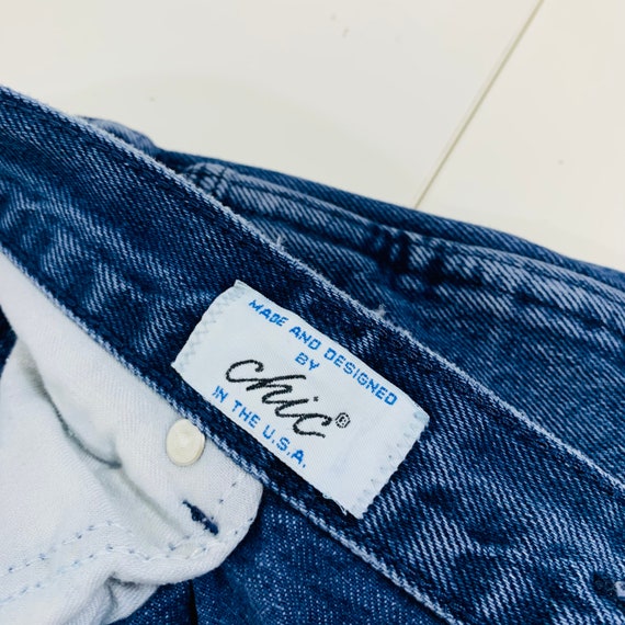 CHIC Denim Blue MOM Jeans High Waist Tapered Legg… - image 3