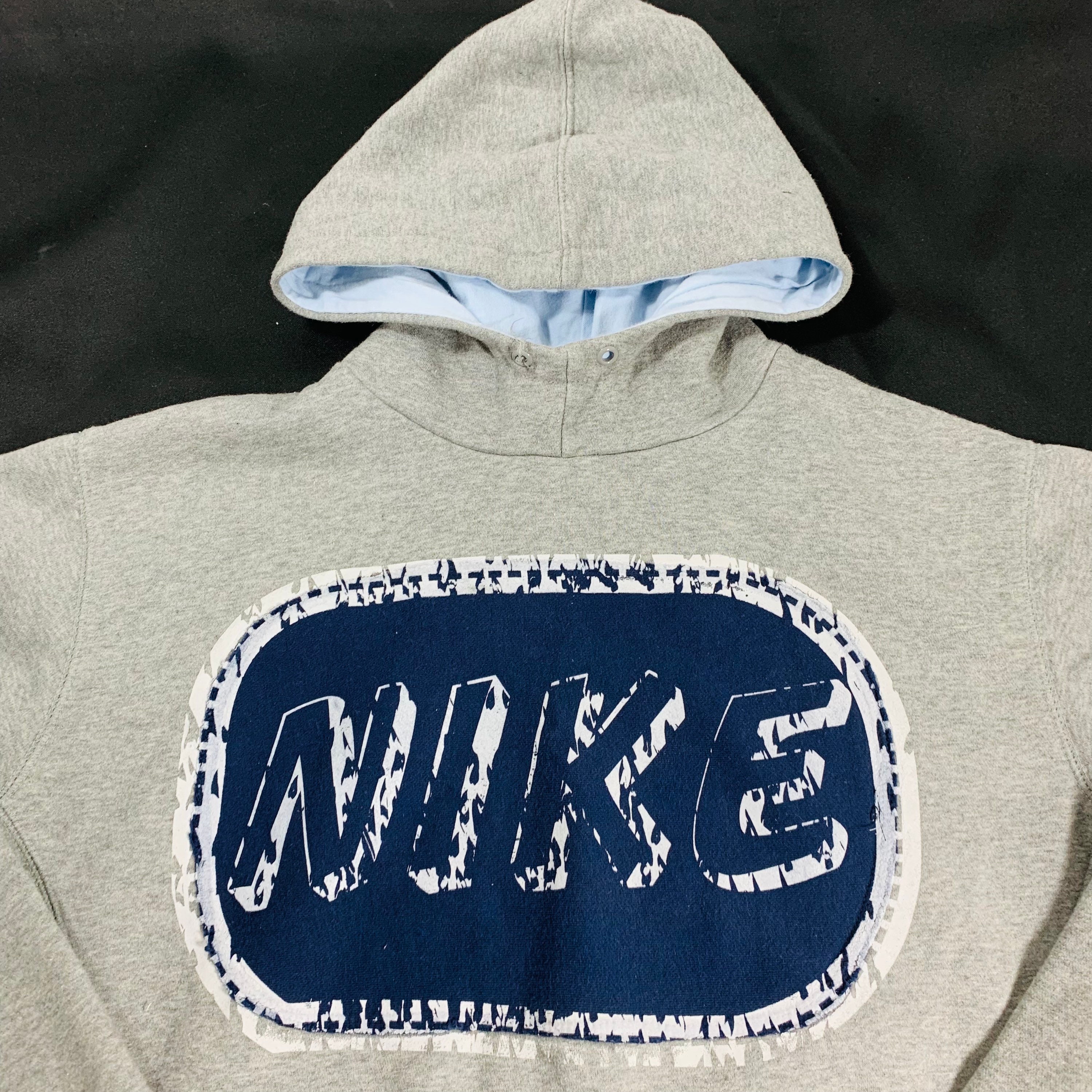 Vintage Y2K NIKE Silk Screen Logo Chest Design Gray Hoodie - Etsy New  Zealand