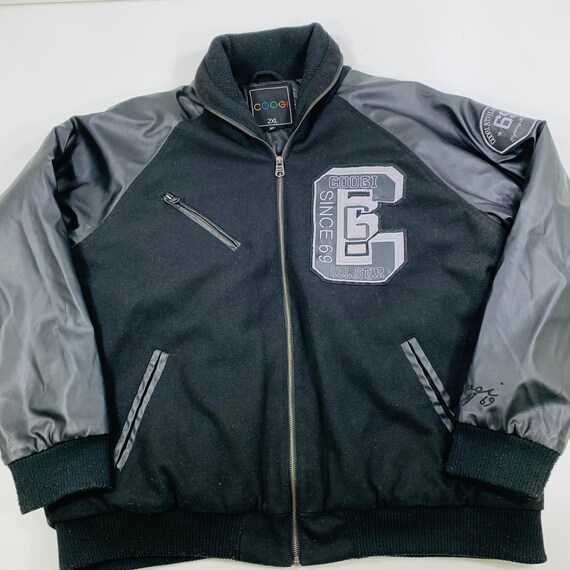 COOGI Black Wool Blend Varsity Letter 