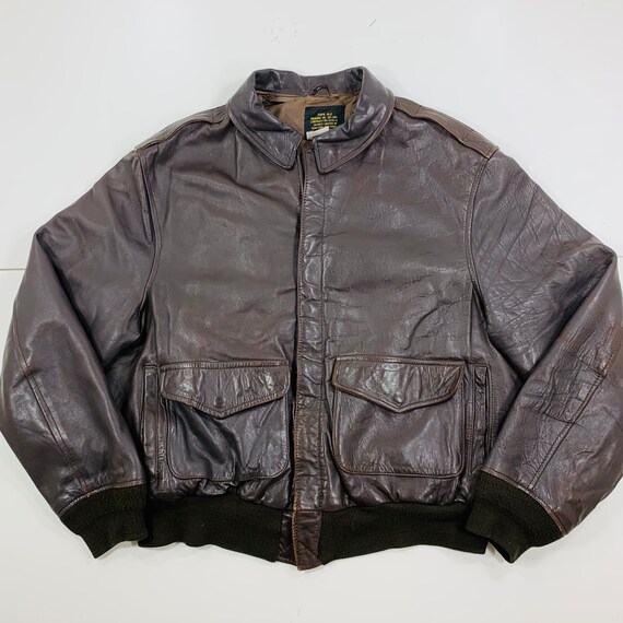 Vintage 1978 Avirex Flyers Leather Jacket Coat Aviator Bomber | Etsy