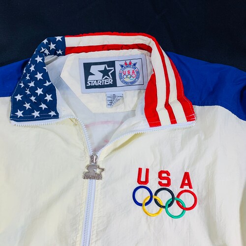 Vtg 1996 USA Equestrian shops Olympic Team STARTER Jacket Windbreaker XL Atlanta Rare