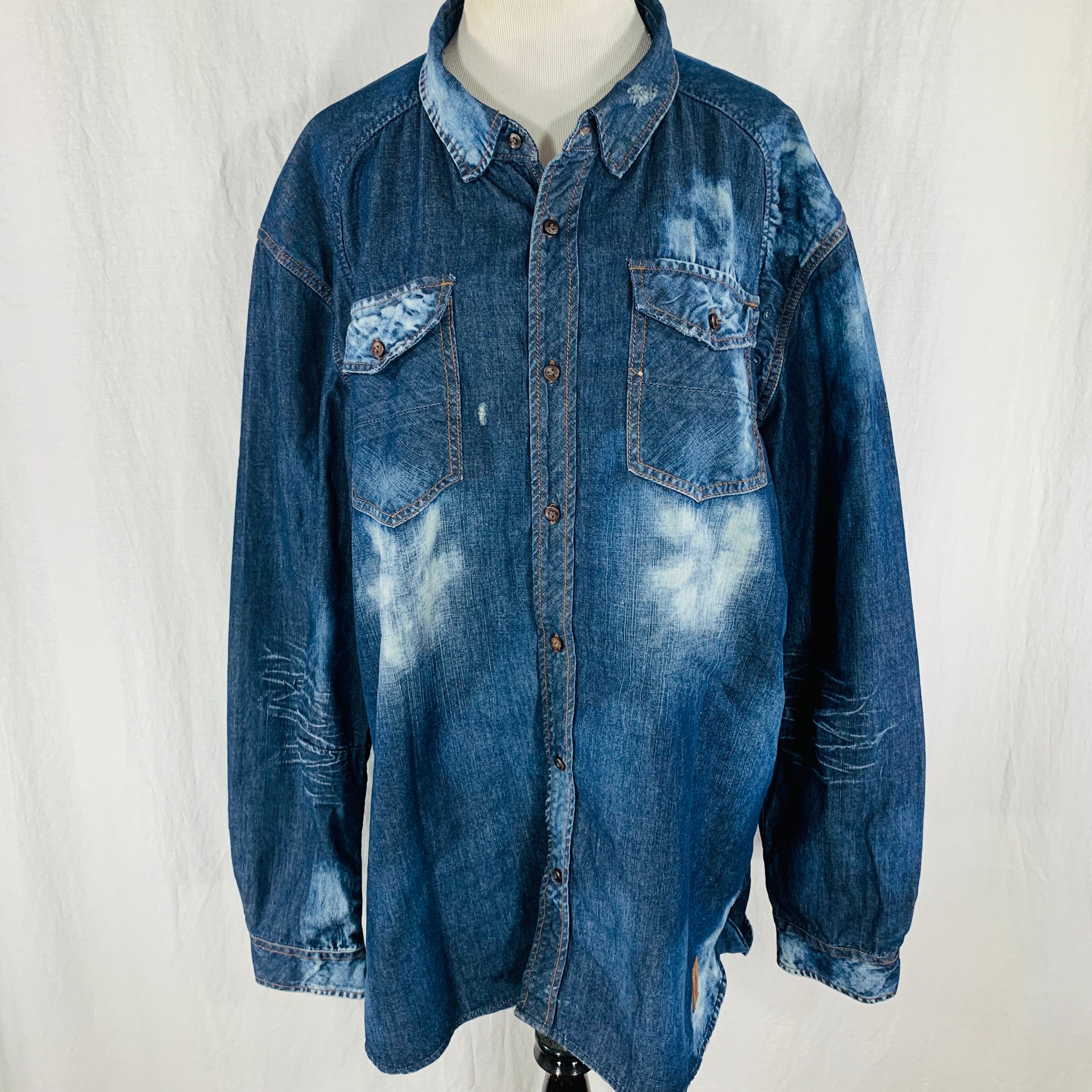 Akoo denim cheap shirt