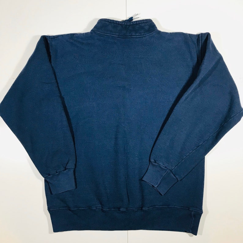 Vintage 90s Duke Blue Devils Blue Collared Sweatshirt Embroidered Size Woman/'s Large