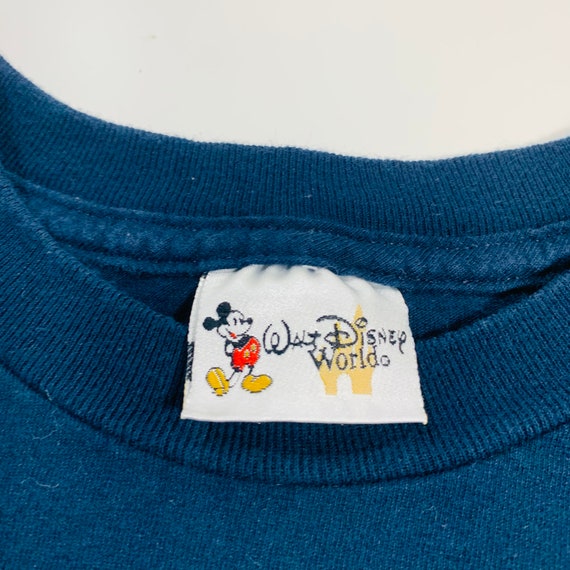 Vtg 90s Walt Disney World Blue T-Shirt Mickey Mou… - image 3