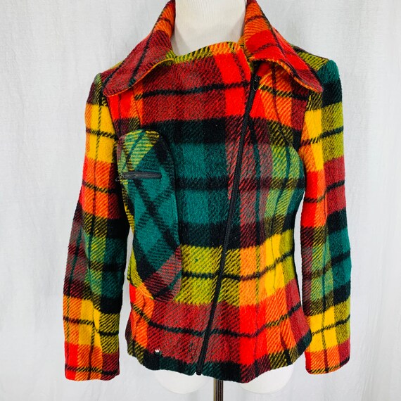 Vintage 70/'s Gray Wool Jacket By Junior Bazaar Sears Roebuck Girl/'s Size 11