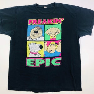 Vtg Y2K Family Guy freakin' Epic Black 