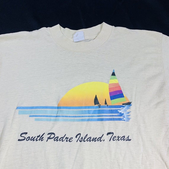 Vtg 80s San Padre Island Texas Sailing Destination