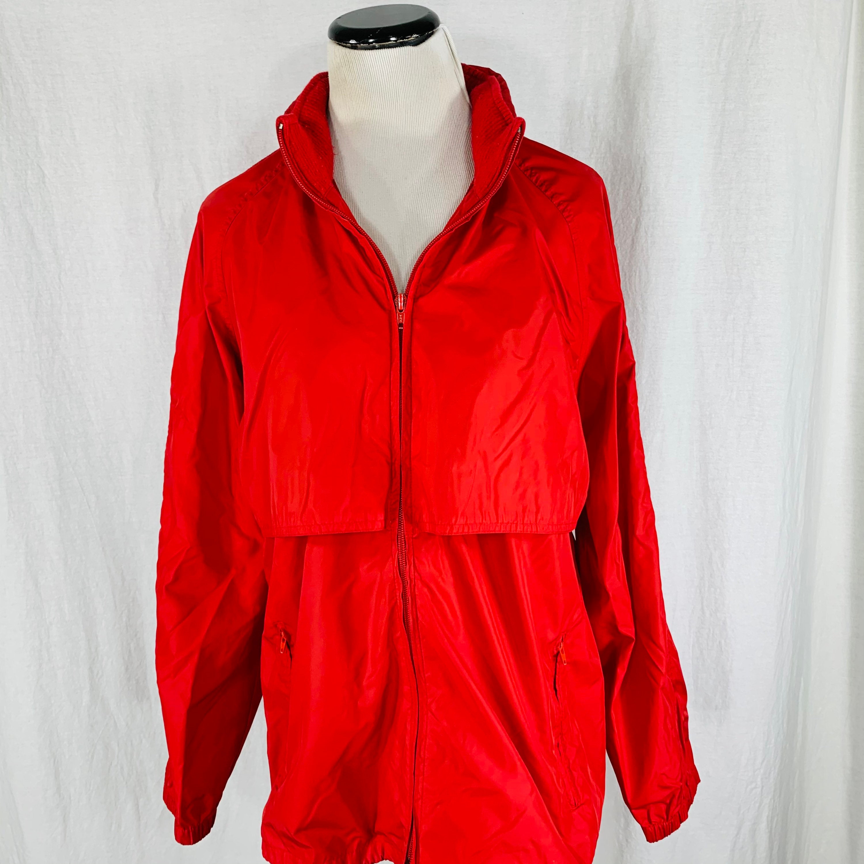 Vintage 80s Woolrich Red Nylon Full Zip Rain Jacket Light | Etsy
