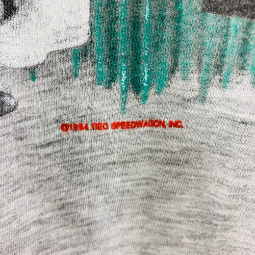 Vintage REO Speedwagon '84-'85 Wheels Are Touring Black Gray shops T-Shirt Size Small