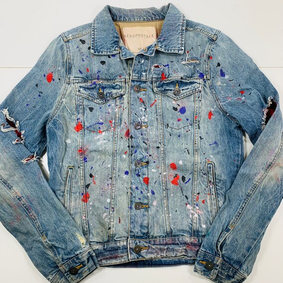 aeropostale white denim jacket