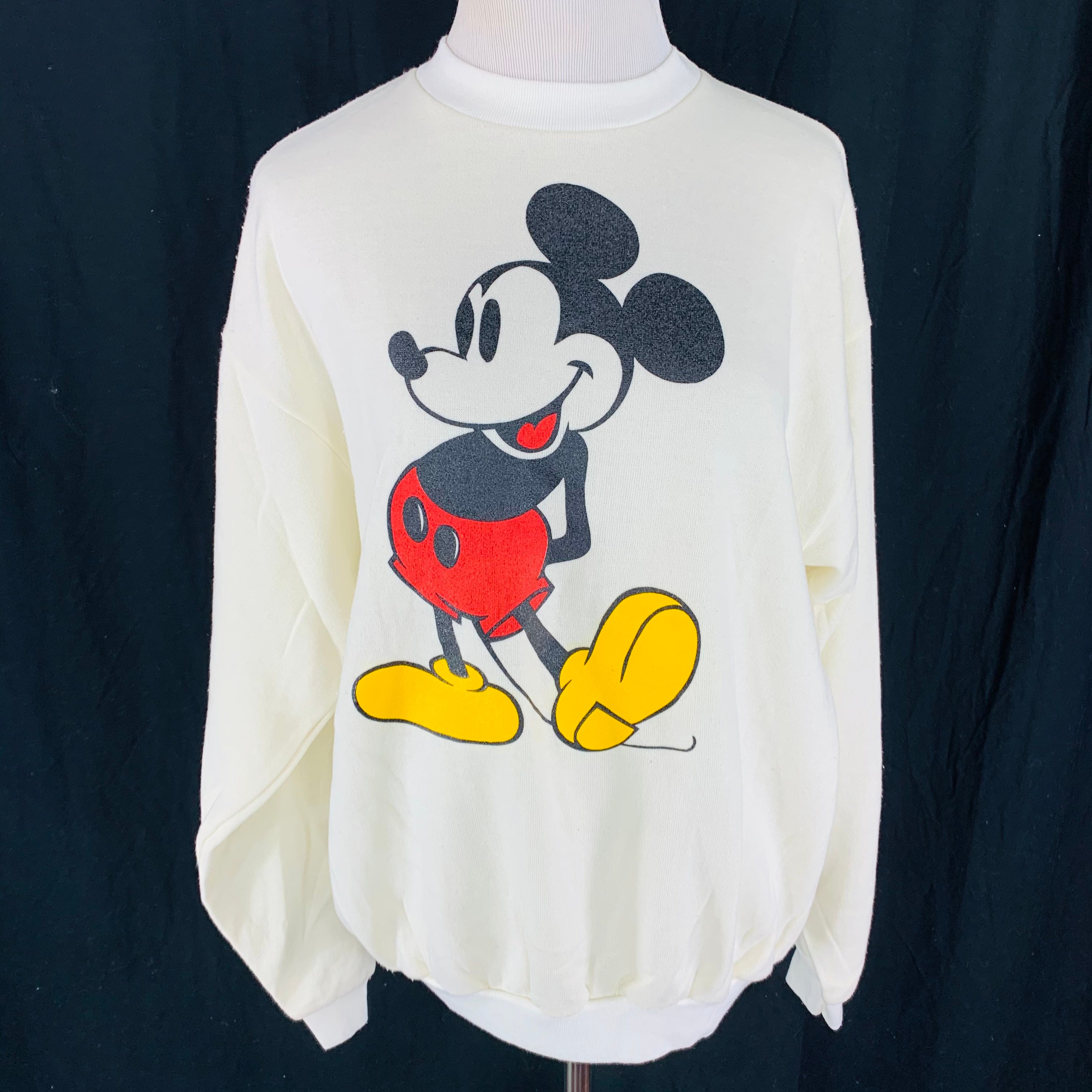 White Mickey Sweatshirt - Etsy