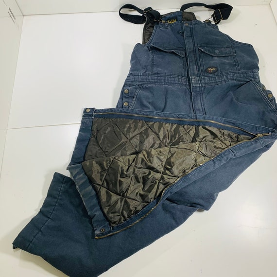 Vtg 90s Walls Zero Zone Utility Canvas Quilted Insulated Bib Etsy