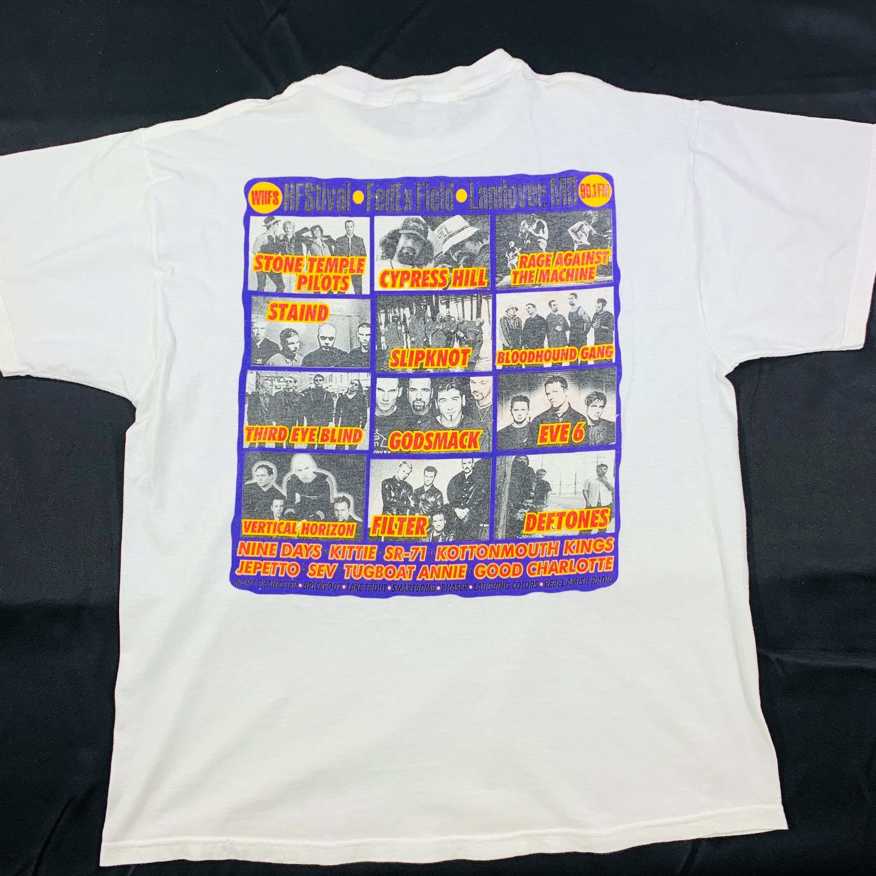 Vintage 2000 HFSTIVAL 99.1 White Festival T-shirt Sz XL Rage