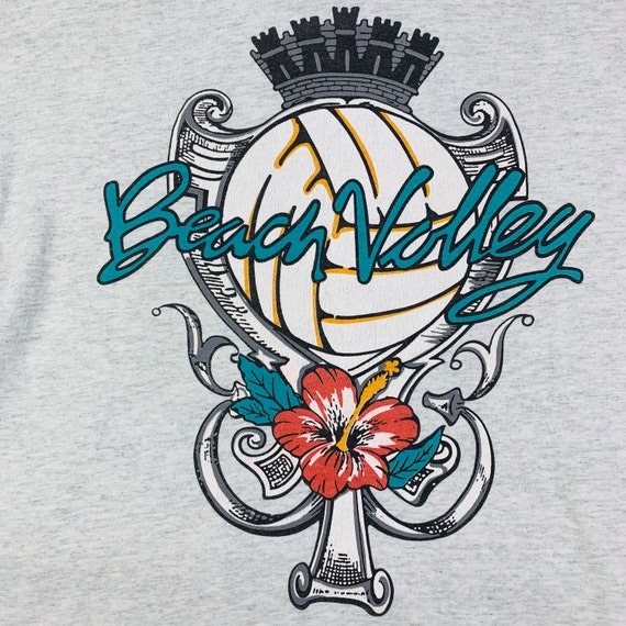 Vintage 90s Fast Breakers Beach Volleyball Gray TShi… Gem