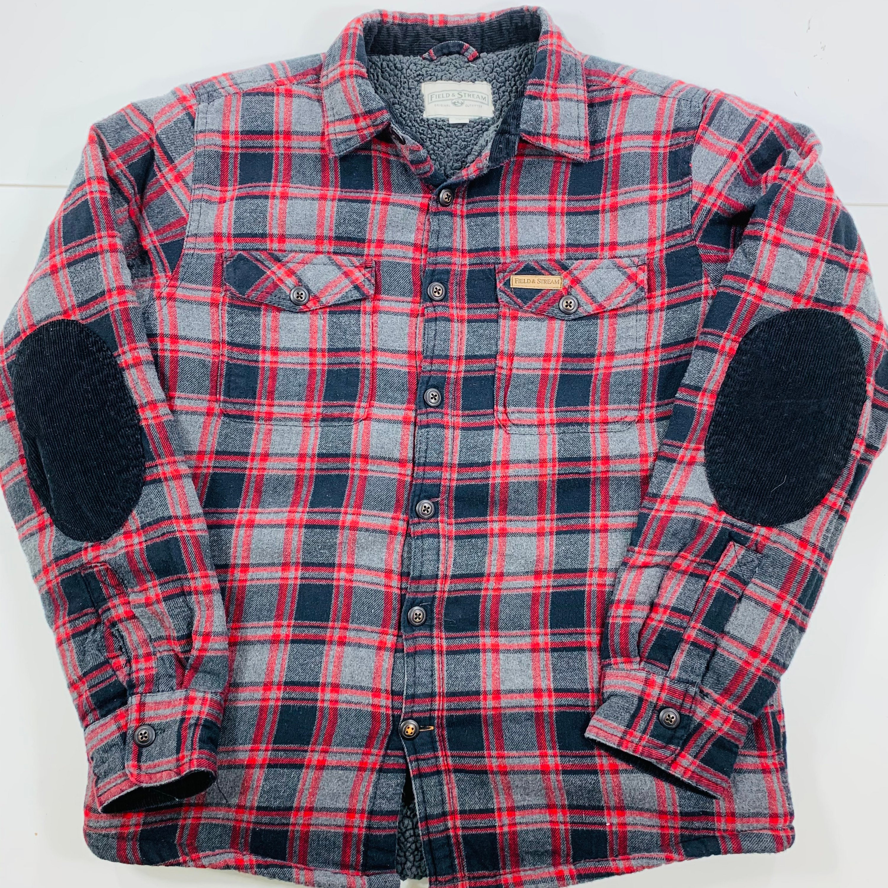 Plaid Flannel Red Shirtjac Jacket 