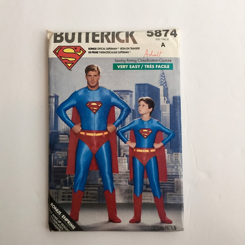 Vintage Superman Halloween Costume Cosplay Adult sizes | Etsy