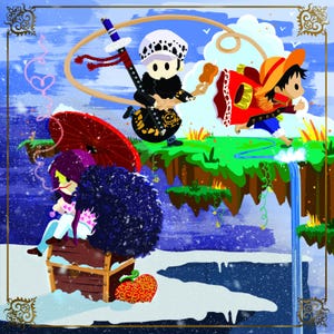 Suivez votre coeur Law Luffy Corazon Pirates des coeurs, papier cartonné une pièce anime pirate