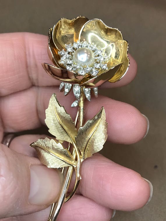 Vintage Boucher Brooch Rose