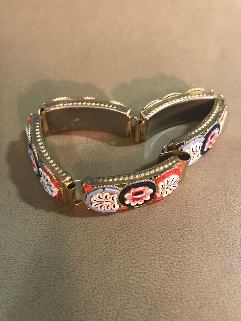Vintage Italian Mosaic Bracelet | Etsy