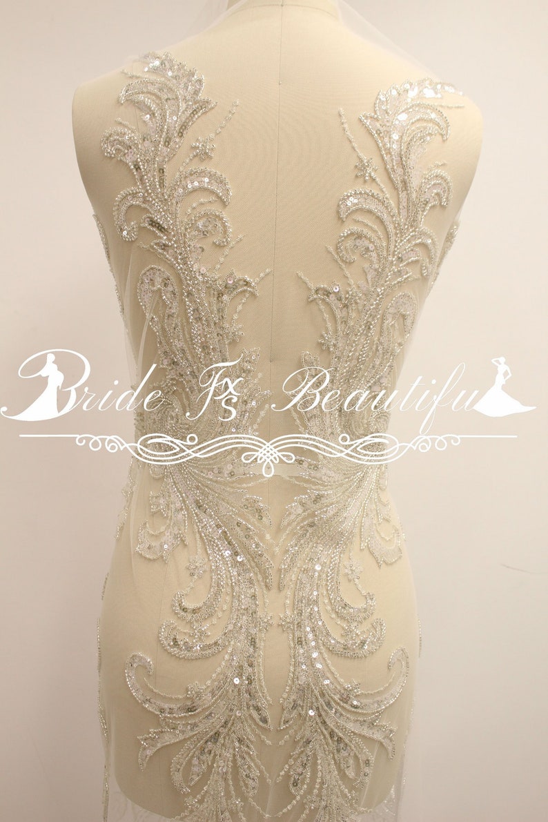 heavy beaded Lace Fabric metallic gold beaded embroidered French lace fabric bridal lace fabric for wedding haute couture