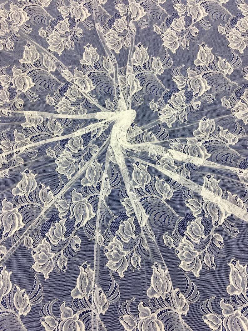 Fashion Tulle French Lace Fabric.Elegant Quality 100/% Nylon Lace With Eyelash.150CM Width 300CM Length French Lace By Piece.Bridal Lace.