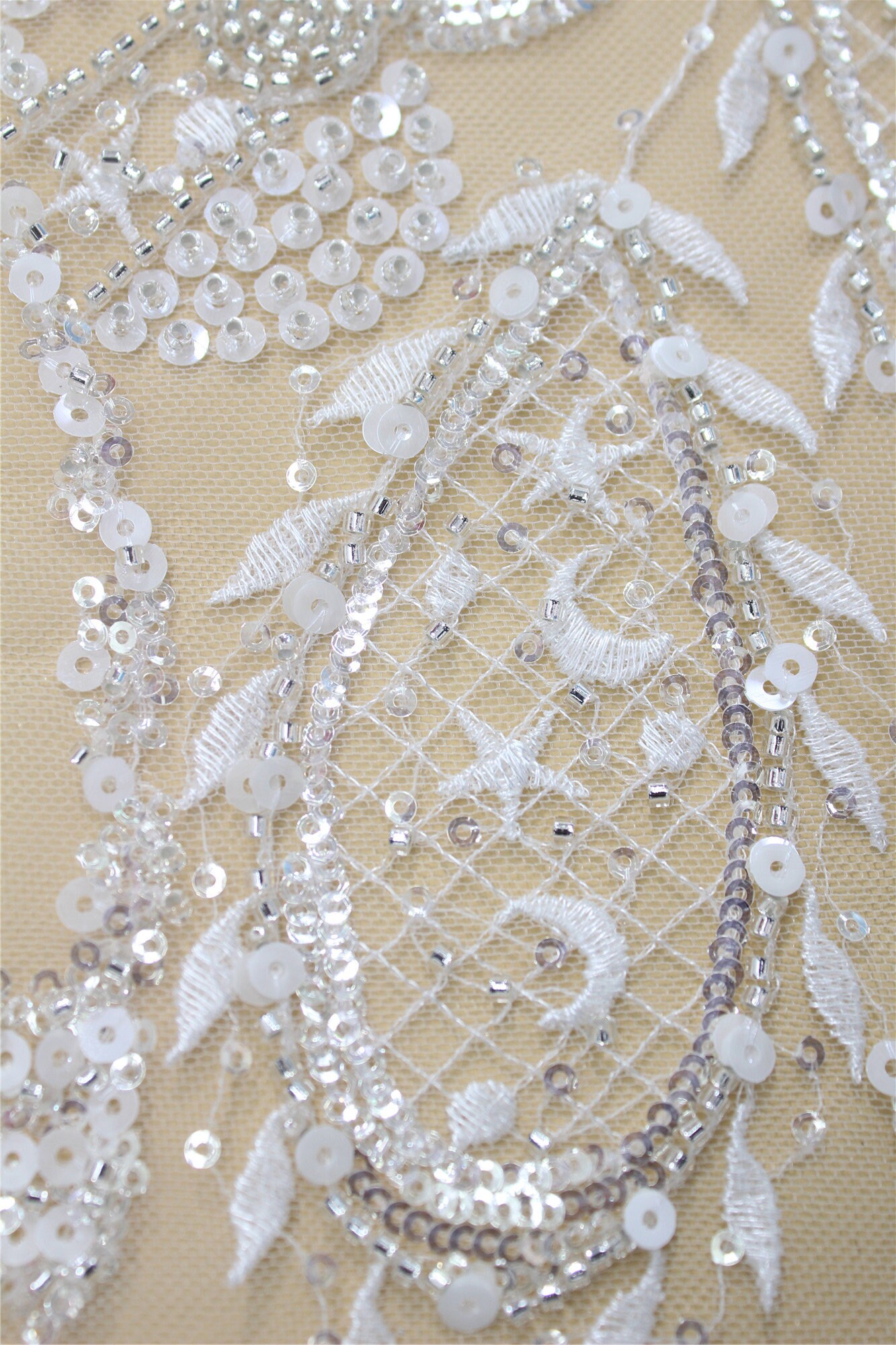 Luxury Couture Lace Fabric With Beadmilky Sequin and Etsy Australia