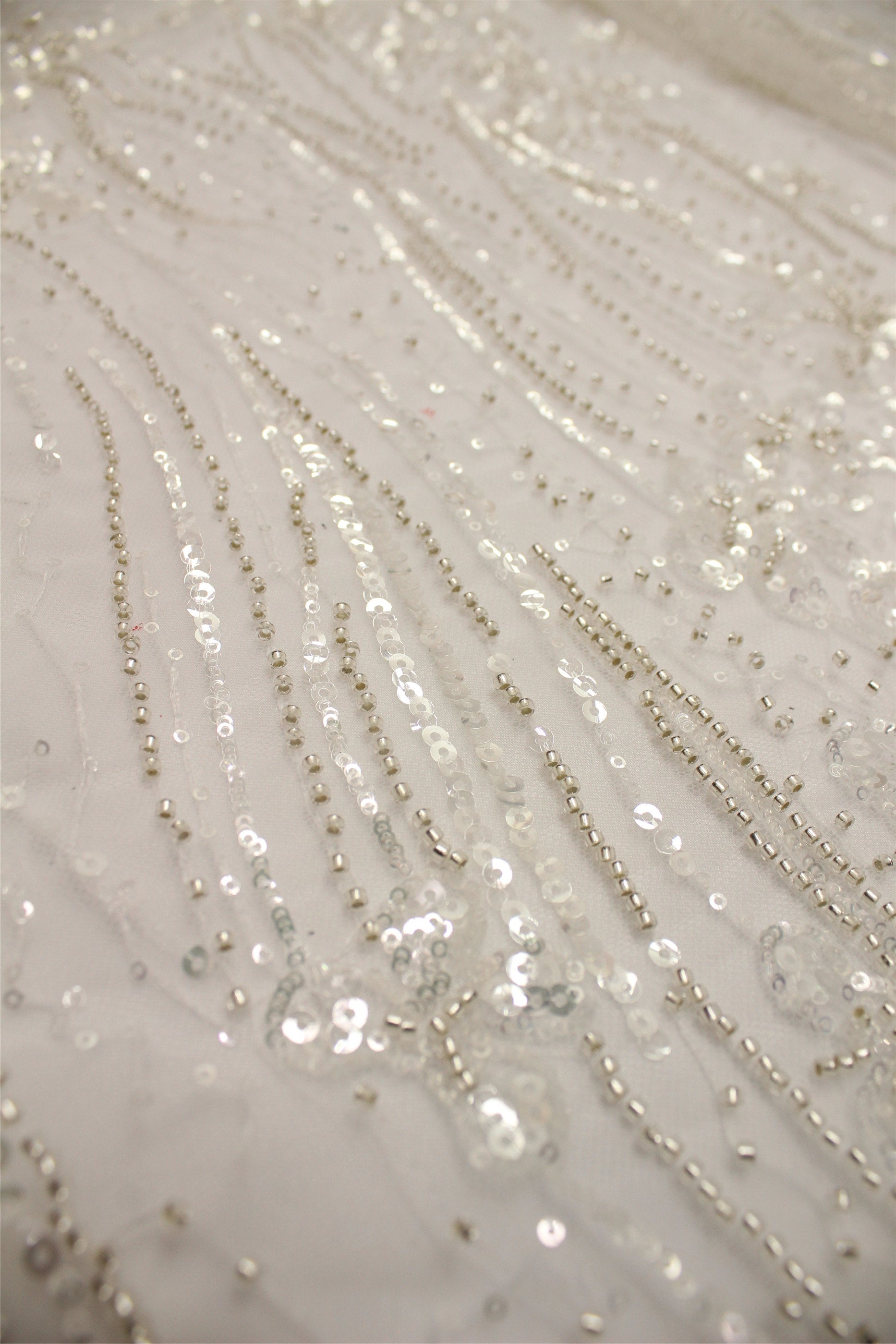 Amazing Beaded Bridal Lace Fabric With Sequins Couture Lace Etsy