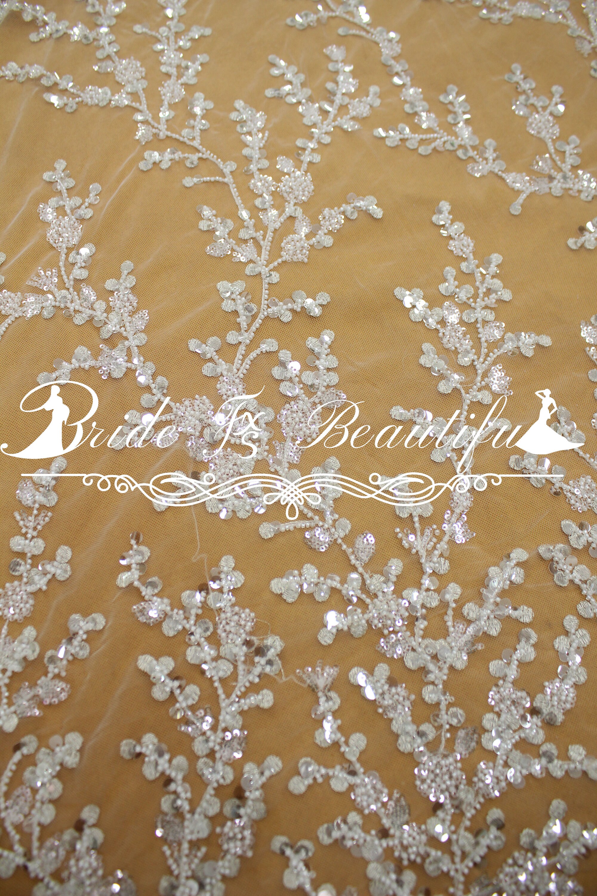 Amazing Beaded Bridal Lace Fabricluxury off White Color Haute Etsy UK