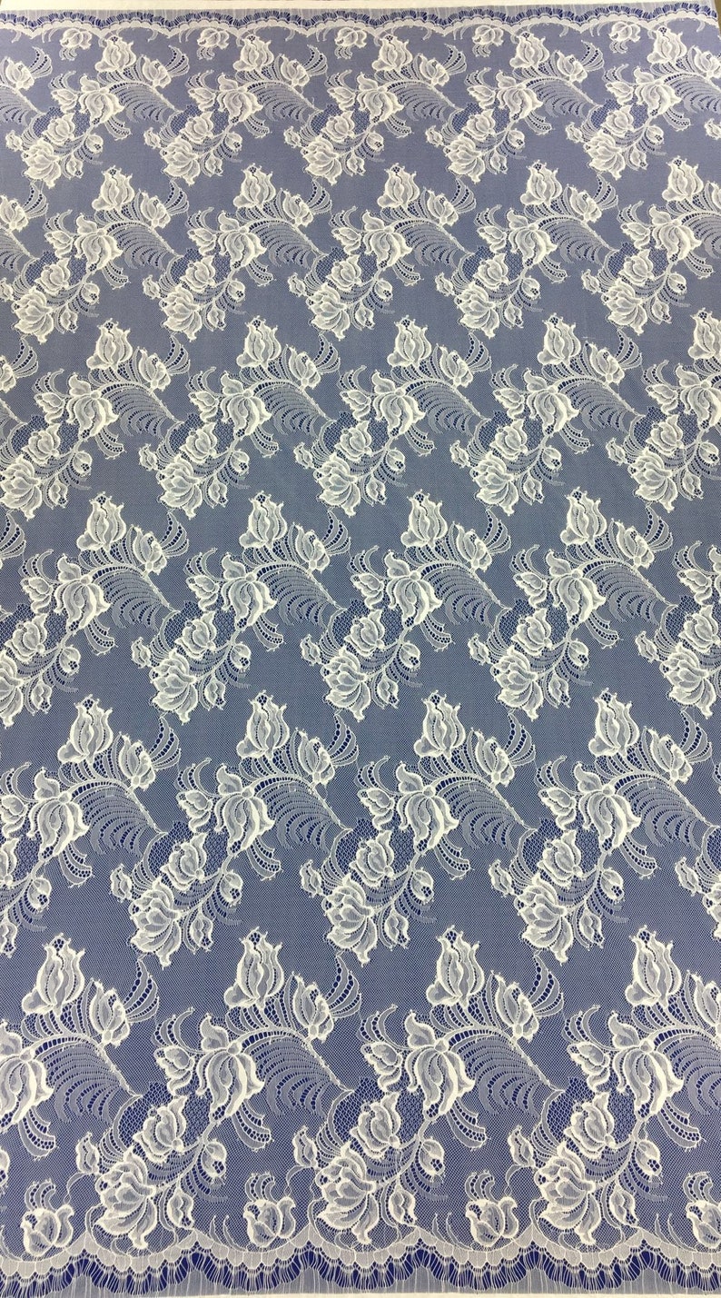 Fashion Tulle French Lace Fabric.Elegant Quality 100/% Nylon Lace With Eyelash.150CM Width 300CM Length French Lace By Piece.Bridal Lace.