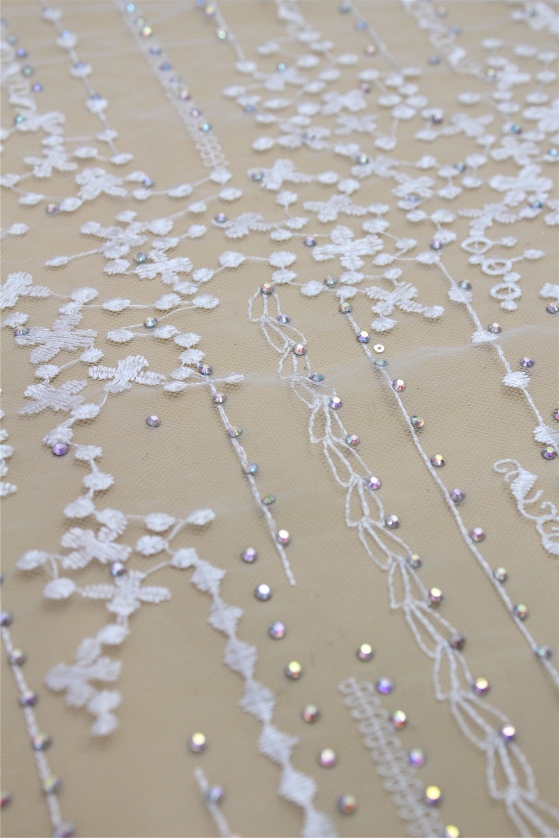 High Quality Diamond Couture Lace Fabric .Fashion Show Dress Etsy