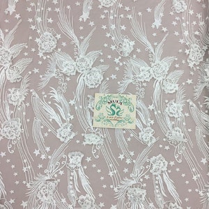 3D Exquisite Embroidery Floral Fishtail Wedding Dress Mesh Lace Fabric 51WideYard